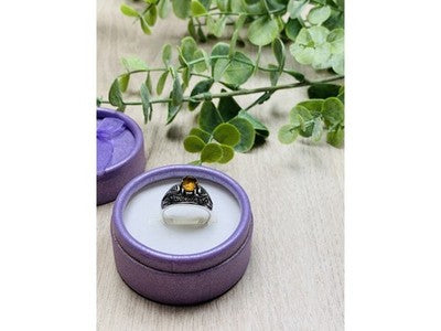 925 Sterling Silver Heliodor Ring Size 6.5