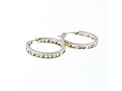 925 Sterling Silver Gold Plated CZ Earrings