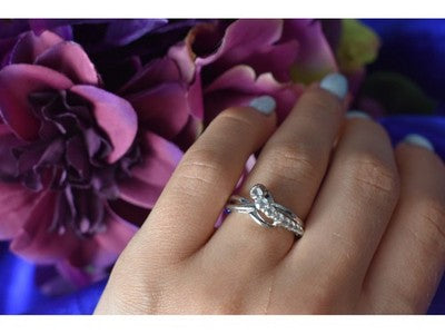 925 Sterling Silver White/Colorless Spinel Ring Size 6.5
