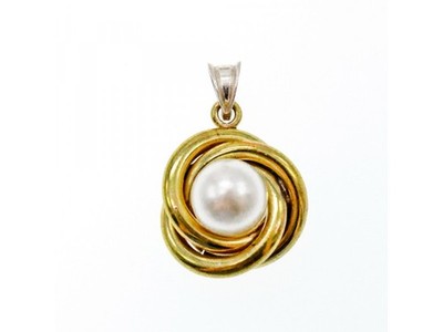 925 Sterling Silver Gold Plated Imitation Pearls Set
