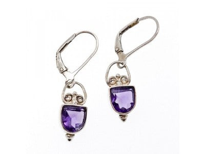 Vintage 925 Sterling Silver Tanzanite Earrings