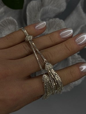925 Sterling Silver Beautiful Necklace Chain with Charm Adjustable