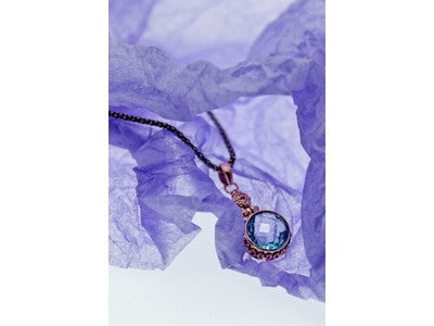 925 Sterling Silver Blue Spinel Chain With Pendant