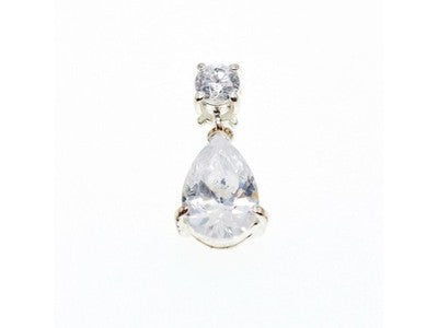 925 Sterling Silver CZ "Drop" Pendant
