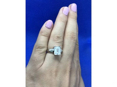 925 Sterling Silver CZ Ring Size 6.5