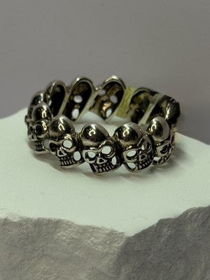 925 Sterling Silver Skull Custom Ring Size 14