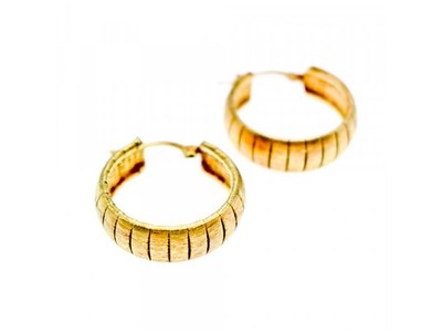 925 Sterling Silver Gold Plated Earrings Italy