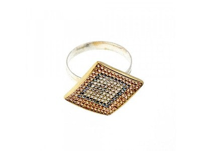 925 Sterling Silver with Gilding CZ & Black Jade Set