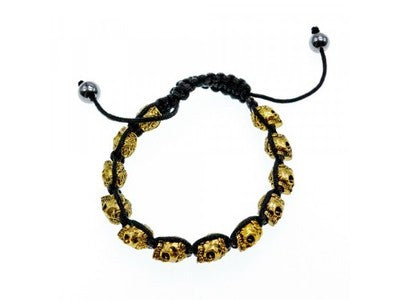 Bracelet Shambhala "Golden Skulls"