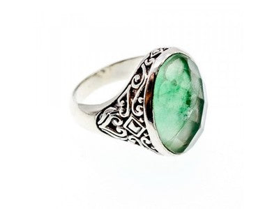 Vintage 925 Sterling Silver Demantoid Ring Size 8