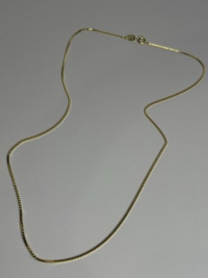 925 Sterling Silver Gold Plated Chain Length 18 Inch