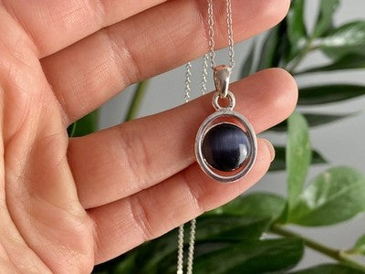 925 Sterling Silver Black Onyx Chain With Pendant