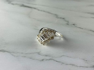 925 Sterling Silver CZ Ring Size 11.5