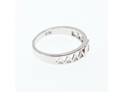 925 Sterling Silver CZ Band Ring Size 8