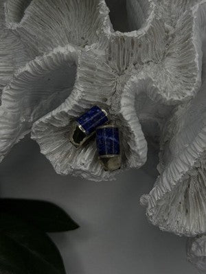 Vintage 925 Sterling Silver Sodalite Earrings