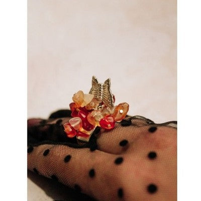 925 Sterling Silver Agate Designer'S Ring Size 6.5