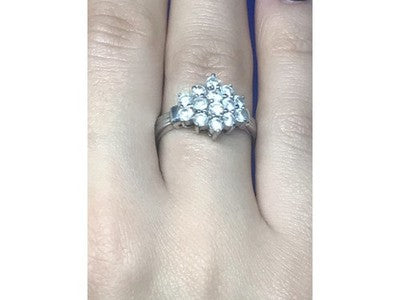 925 Sterling Silver CZ Ring Size 6.5