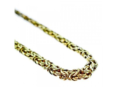 925 Sterling Silver Gold Plated Necklace Italy