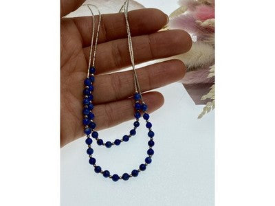 925 Sterling Silver Blue Agate Necklace