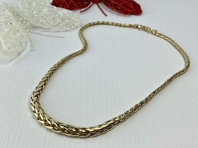 925 Sterling Silver Gold Plated Necklace Italy