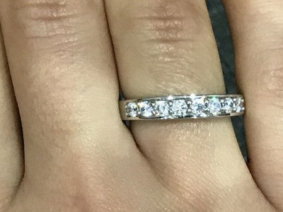 925 Sterling Silver CZ Ring Size 6.5