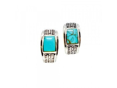 Vintage 925 Sterling Silver Turquoise Earrings