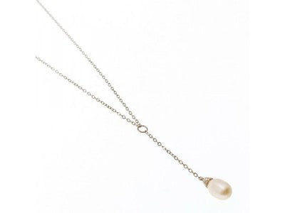 925 Sterling Silver Pearl Necklace Italy