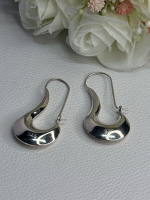 Elegant 925 Sterling Silver Earrings Length 1.90 Inch