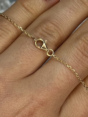 18K 750 YELLOW GOLD STAR DIAMONDS NECKLACE 17 INCH