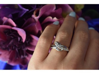 925 Sterling Silver White/Colorless Spinel Ring Size 6.5