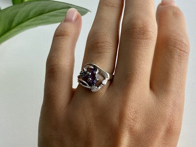 925 Sterling Silver Tanzanite Ring Size 7