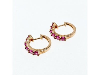 925 Sterling Silver Gold Plated Spinel Earrings