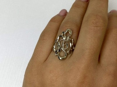 925 Sterling Silver Ring Size 6.5 Italy