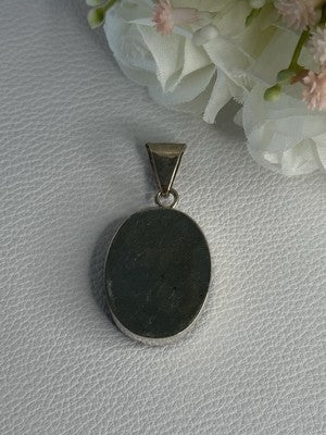 925 Sterling Silver Real Pressed Flower Pendant Length 1.70 Inch