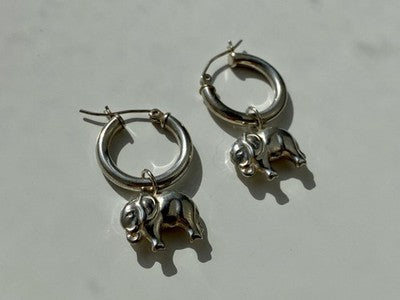 925 Sterling Silver "Elephants" Earrings