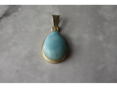 925 Sterling Silver Larimar Pendant