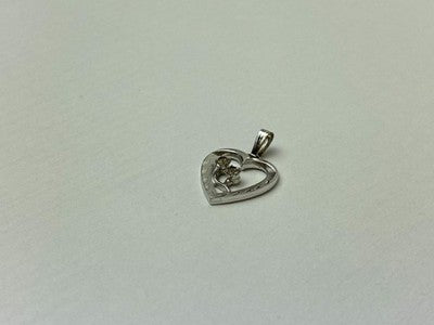 925 Sterling Silver CZ "Heart" Pendant