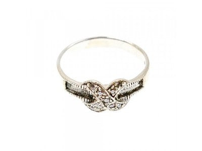 Vintage 925 Sterling Silver CZ Ring Size 9