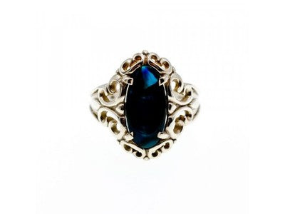 925 Sterling Silver Galiotis Openwork Ring Size 7