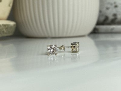 925 Sterling Silver CZ "Shine" Stud Earrings