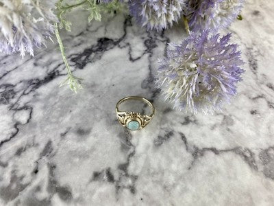 925 Sterling Silver Turquoise Ring Size 9.5