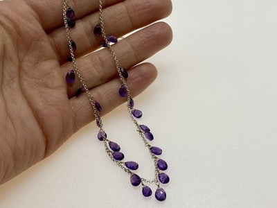 925 Sterling Silver Jewelry Glass Necklace