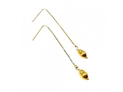 925 Sterling Silver Gold Plated Broach Earrings