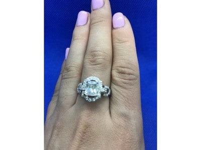 925 Sterling Silver CZ Ring Size 8