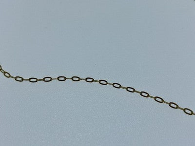 925 Sterling Silver Gold Plated Chain Italy 18.1 In