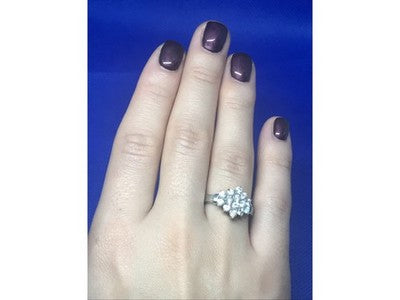 925 Sterling Silver CZ Ring Size 6.5
