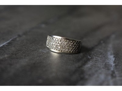 925 Sterling Silver CZ Ring Size 8