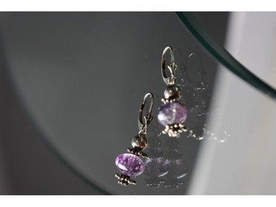 925 Sterling Silver Amethyst Earrings