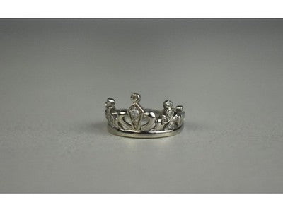 925 Sterling Silver Goshenite "Crown" Ring Size 6.5