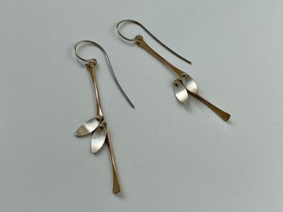 925 Sterling Silver Copper Plated Original Disign Earrings USA